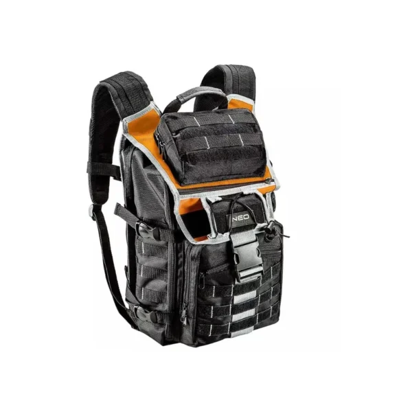 Neo Tools assembler backpack 4 external and 18 internal pockets, adjustable straps