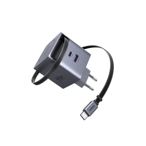 UGREEN 65825 65W GaN Fast Charger with Retractable Cable