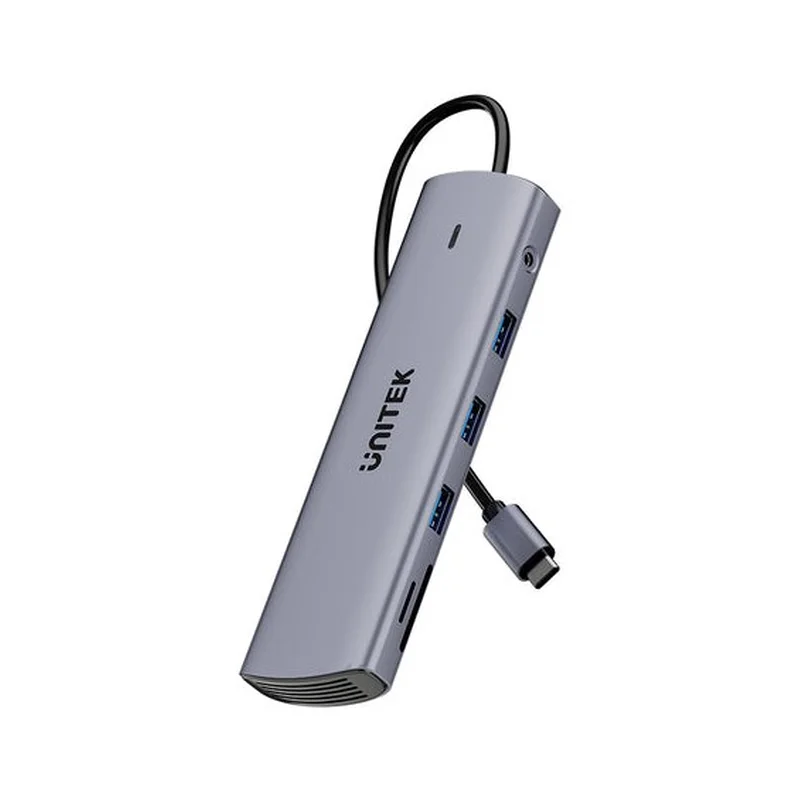 UNITEK D1113BGY01 interface hub 2 x USB 3.2 Gen 2 (3.1 Gen 2) Type-C 1000 Mbit/s Grey