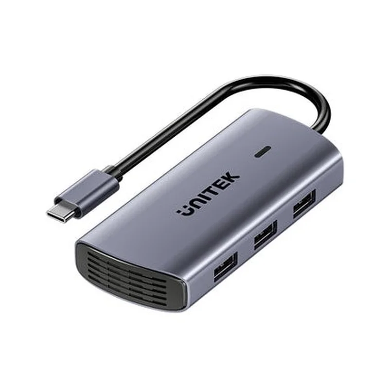 UNITEK D1113CGY01 interface hub 2 x USB 3.2 Gen 2 (3.1 Gen 2) Type-C 1000 Mbit/s Grey